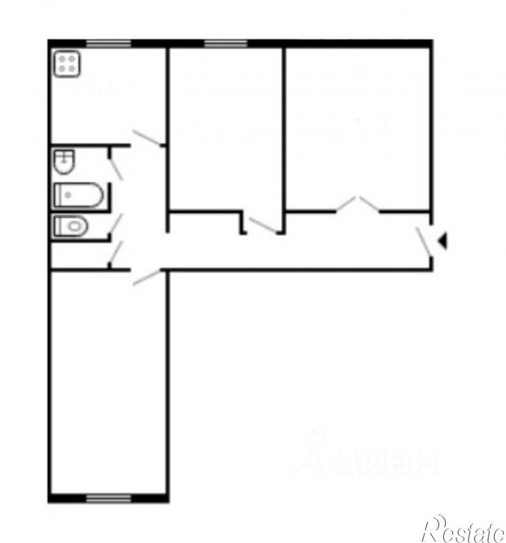 3-комн квартира ул Юбилейная, 45,  д. 45