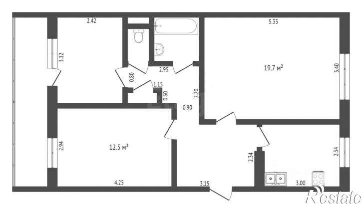 3-комн квартира ул Олимпийская, 9,  д. 9