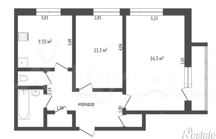 2-комн квартира ул Зверева, 15,  д. 15