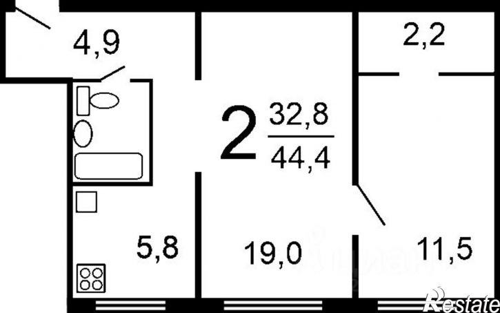2-комн квартира ул Пирогова, 14,  д. 14